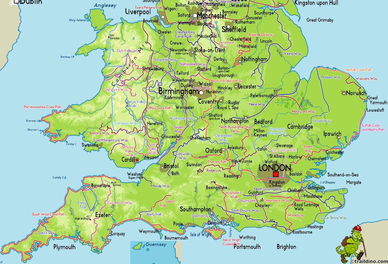 England Karte London - uk-map / Explore all regions of england with