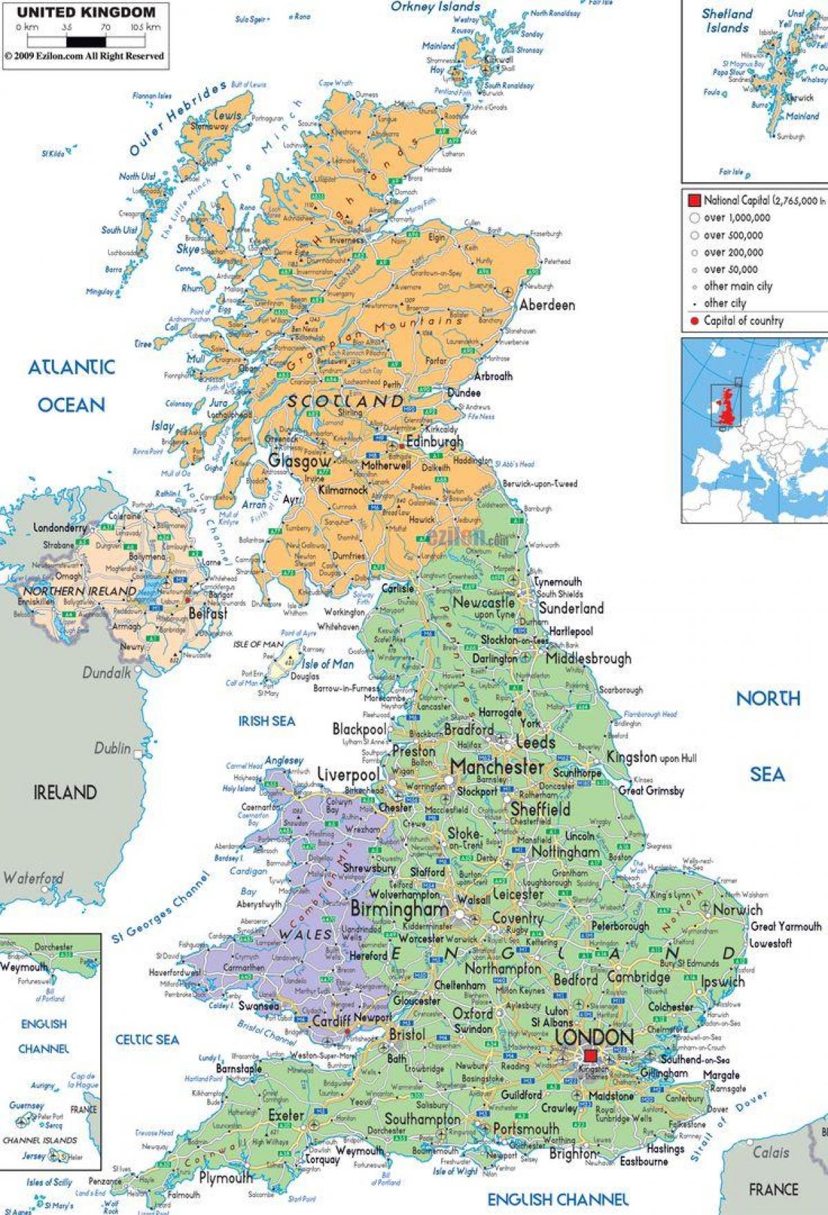 kaart van alle universiteiten in het verenigd koninkrijk