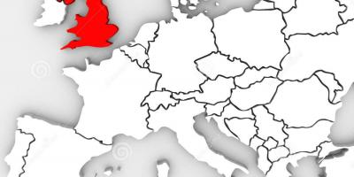 Kaart van Groot-Brittannië en europa